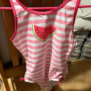 Pink Striped Watermelon Swimsuit NEW